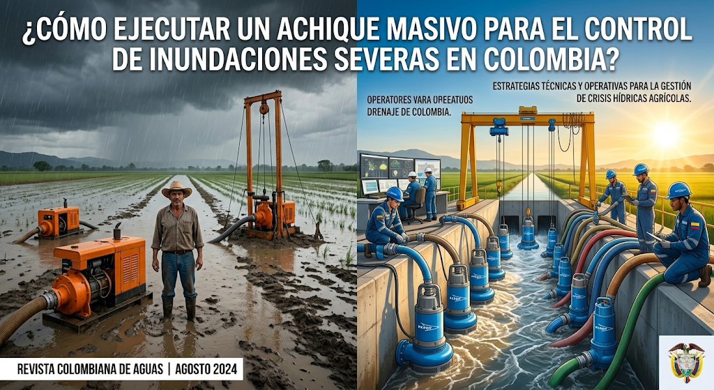 ¿Cómo ejecutar un achique masivo para el control de inundaciones severas en Colombia?